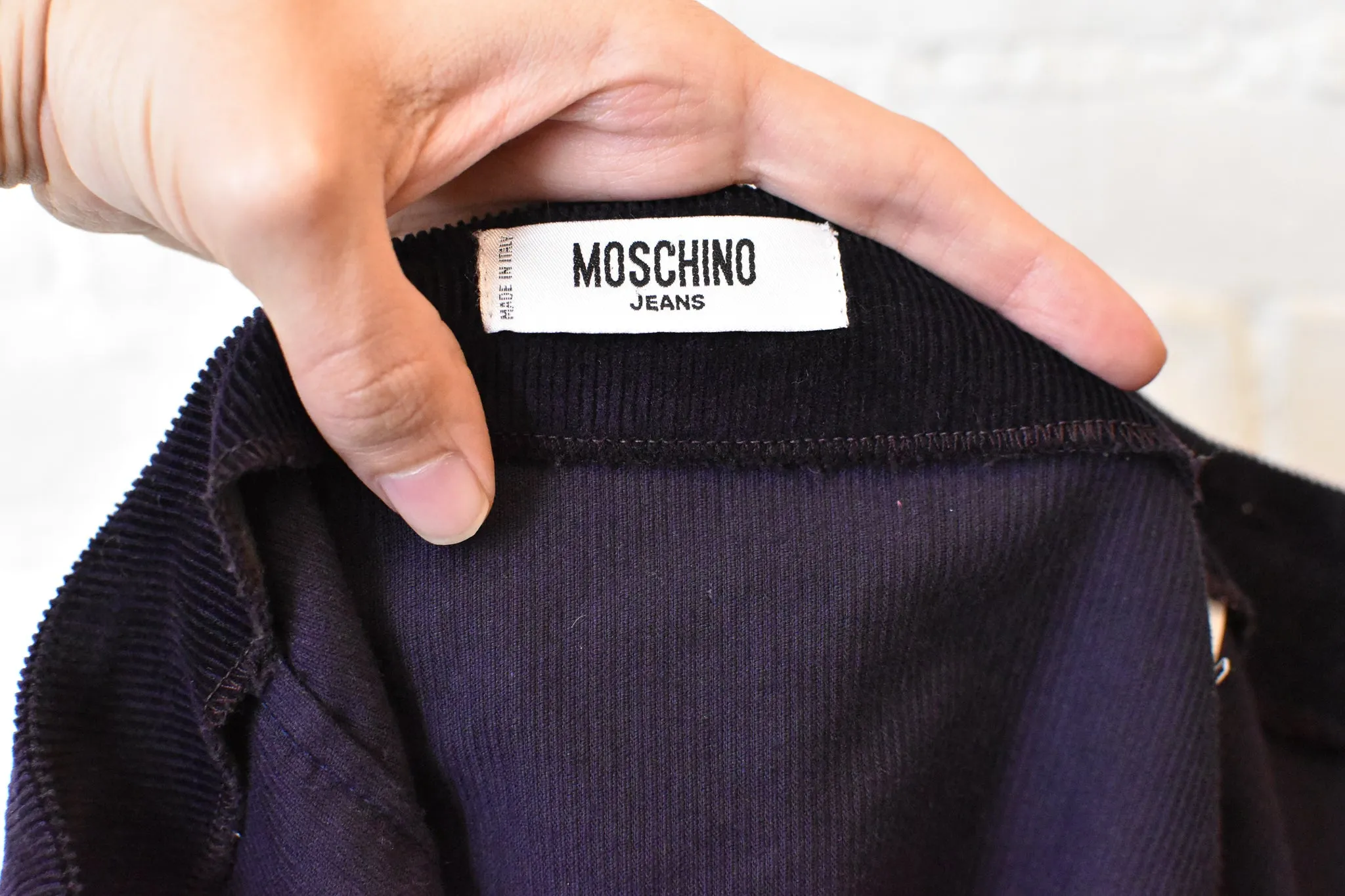 1990's | Moschino Jeans | Corduroy Baseball Skirt