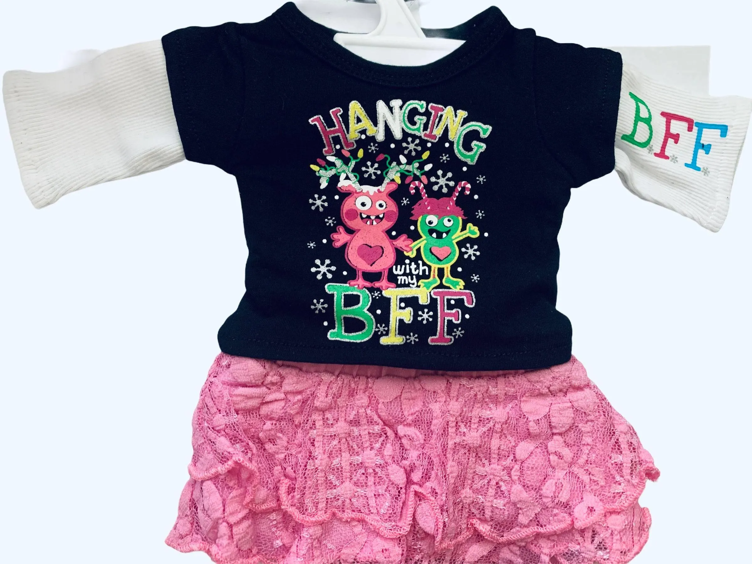 2 PC BFF SKIRT SET FOR AMERICAN GIRL DOLL