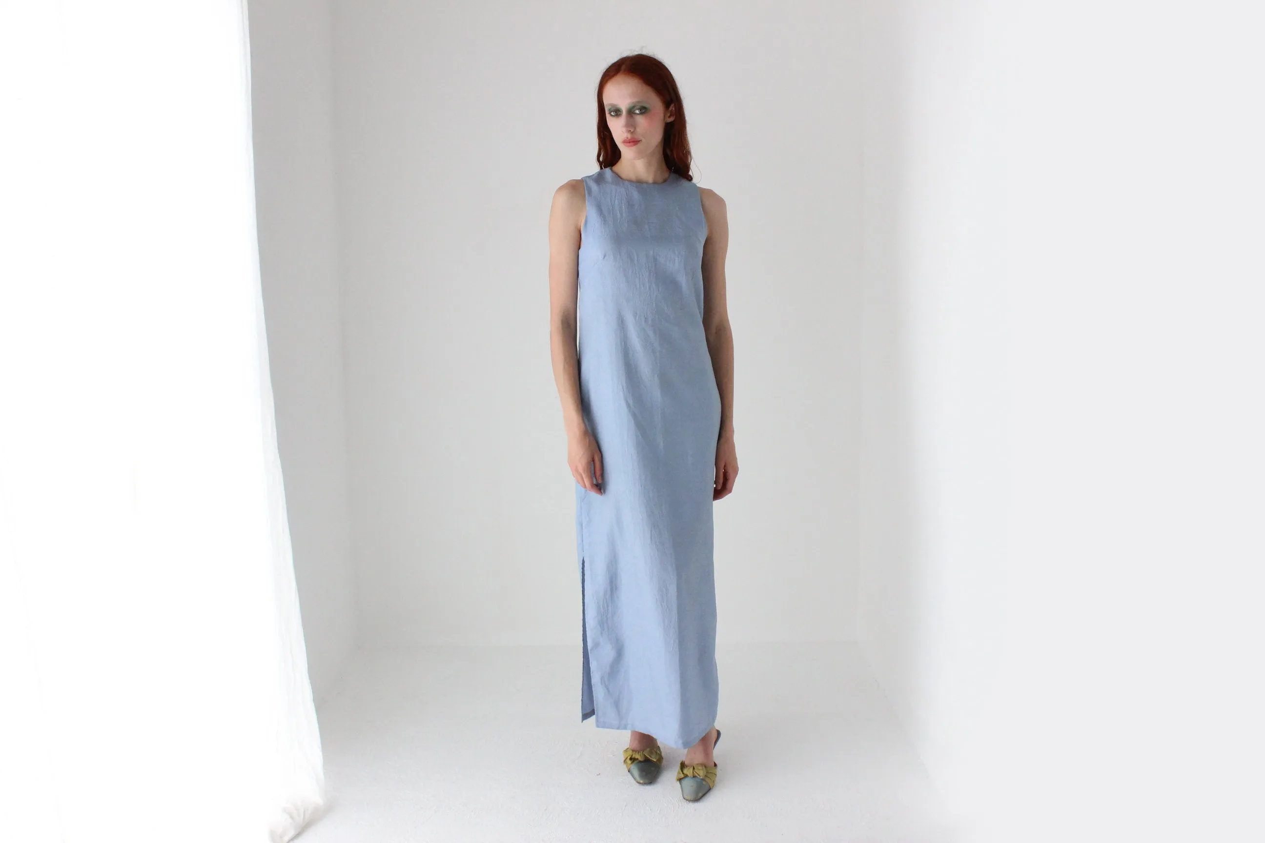 80s Lightweight Parachute Relaxed Sleeveless Dress