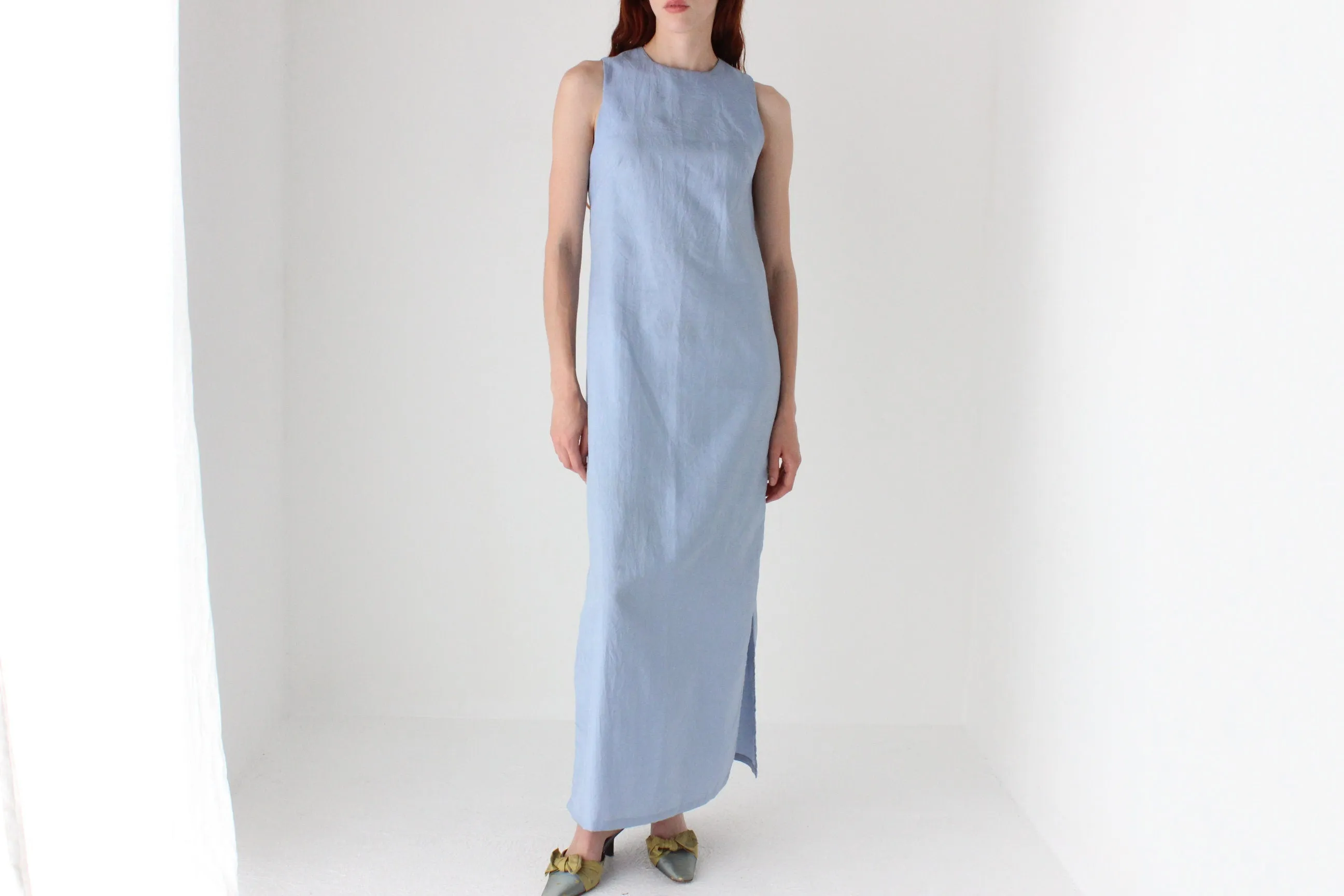 80s Lightweight Parachute Relaxed Sleeveless Dress