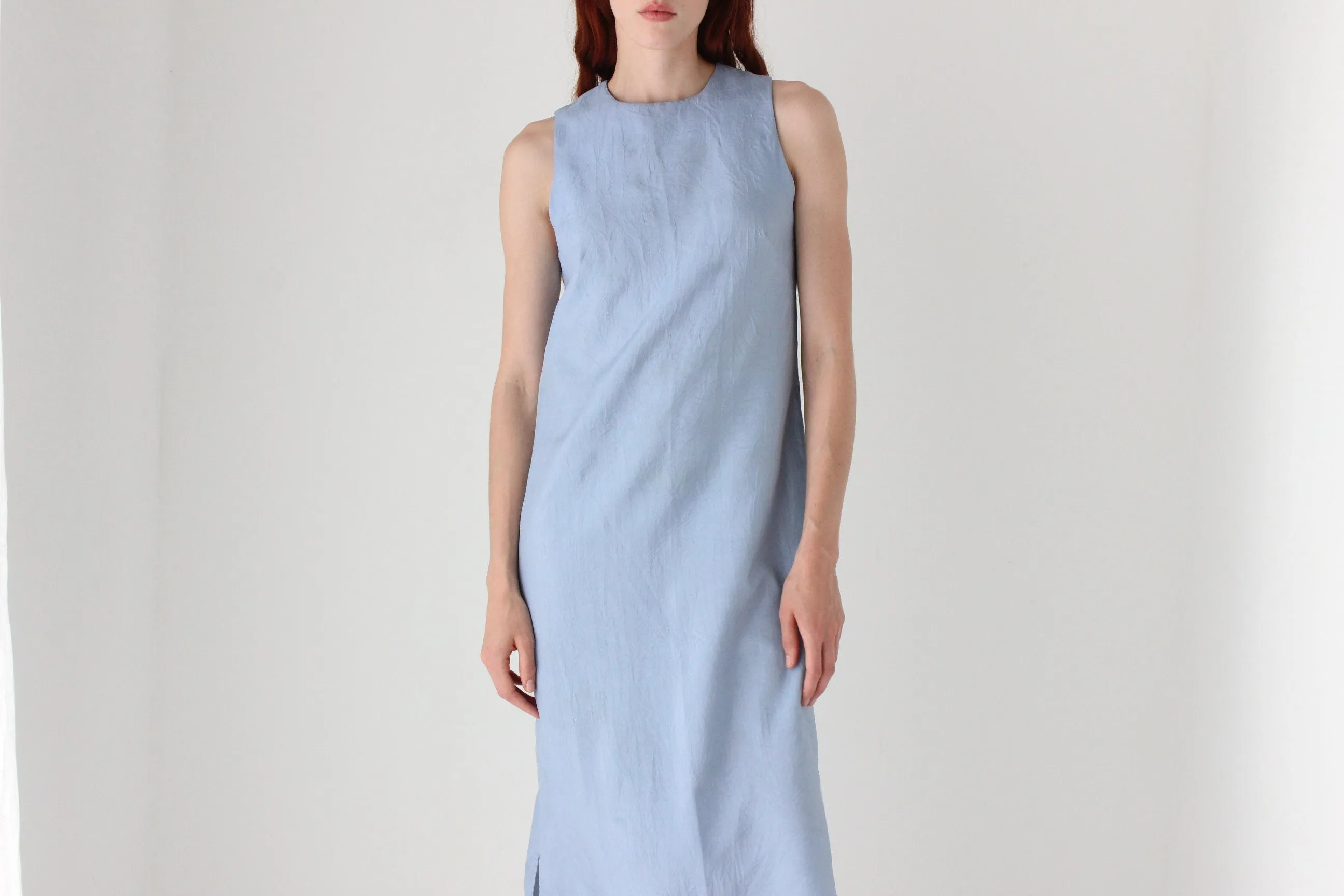80s Lightweight Parachute Relaxed Sleeveless Dress