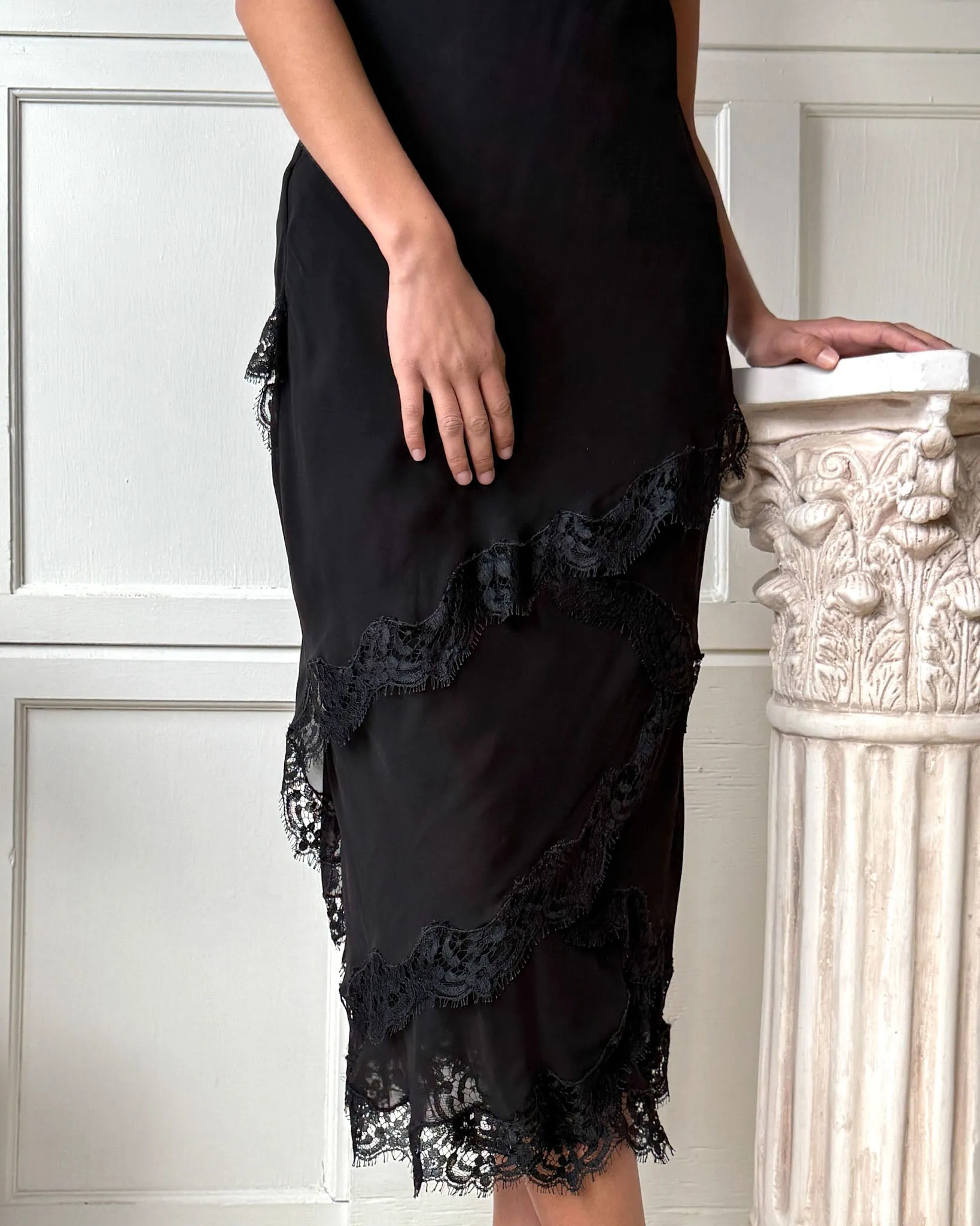 90s Alberta Ferretti Bias Cut Dress | S