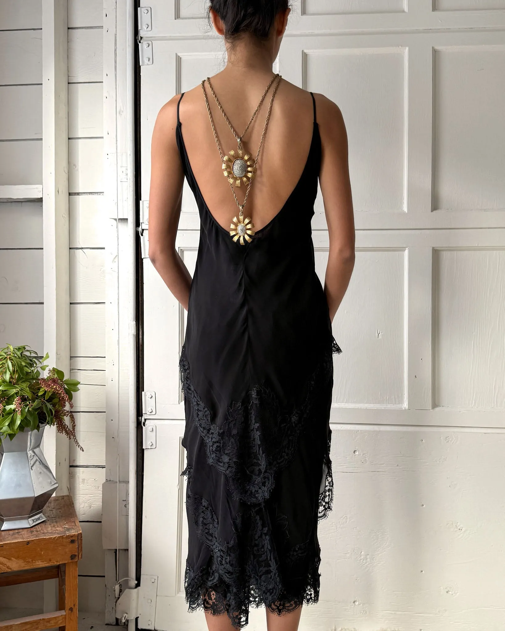 90s Alberta Ferretti Bias Cut Dress | S