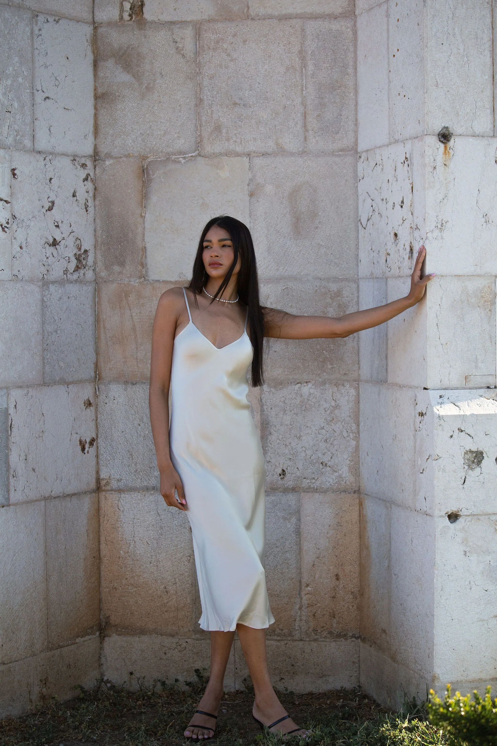 90s Icon V Slip Dress - Solid Colours