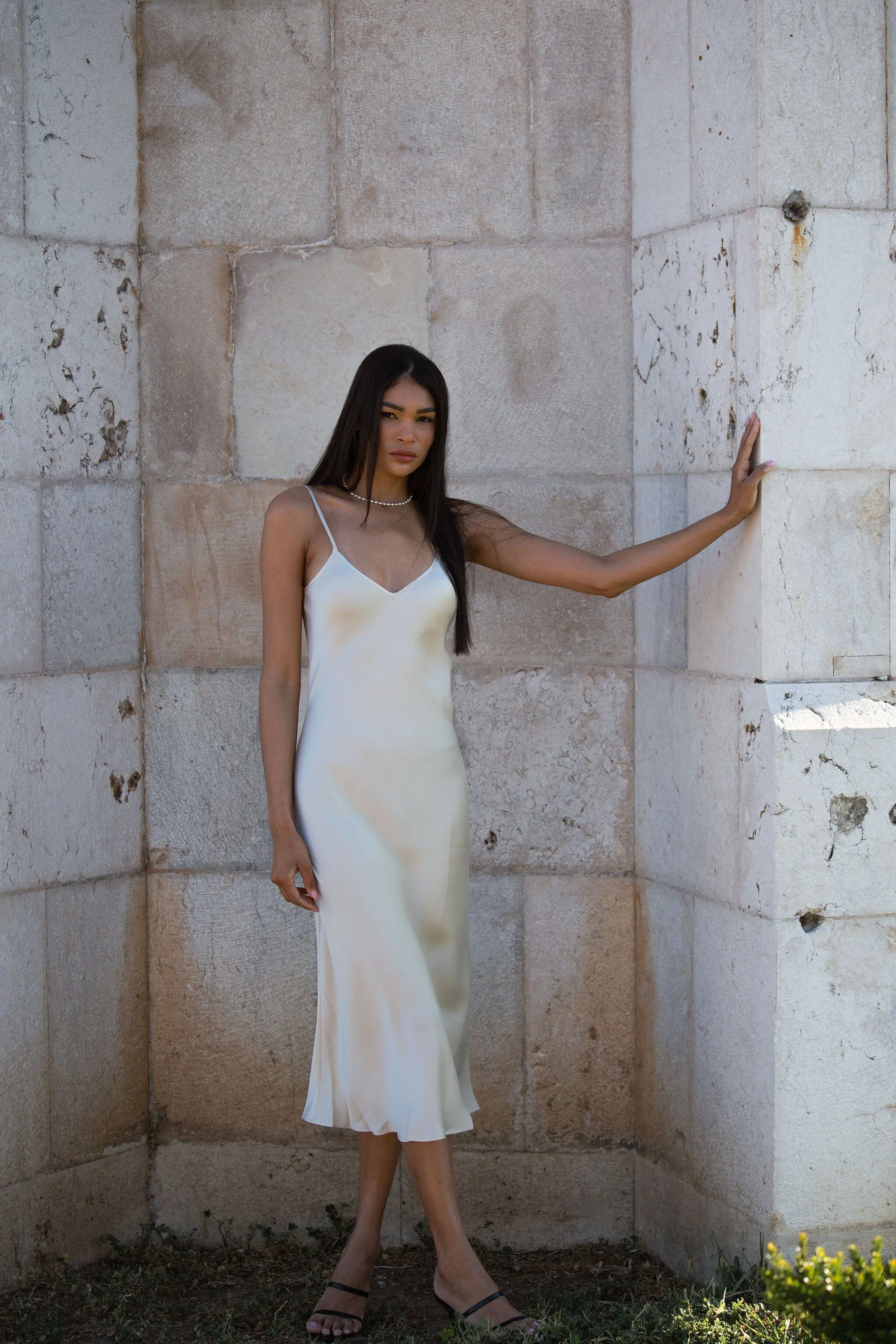 90s Icon V Slip Dress - Solid Colours