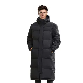 abbee Black 3XL Winter Hooded Overcoat Long Jacket Stylish Lightweight Quilted Warm Puffer Coat