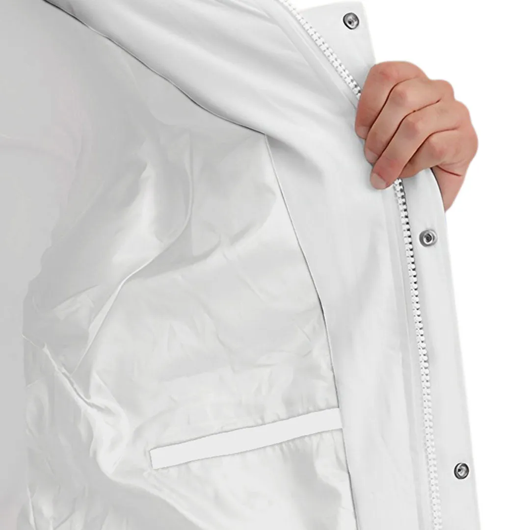 abbee White 2XL Winter Fur Hooded Thick Overcoat Jacket Stylish Lightweight Quilted Warm Puffer Coat