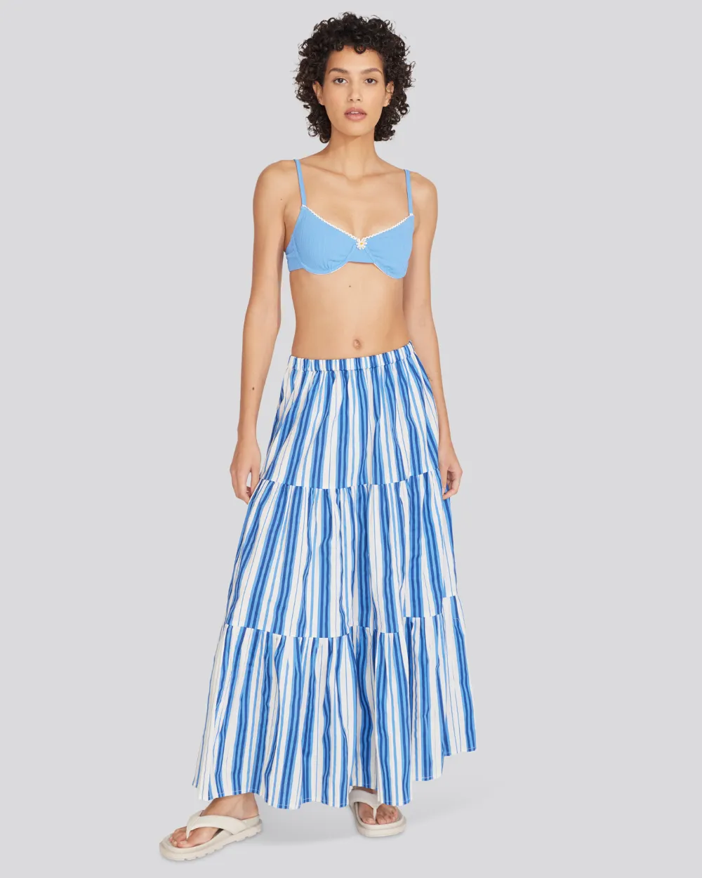 Addison Skirt Marina Blue Stripe