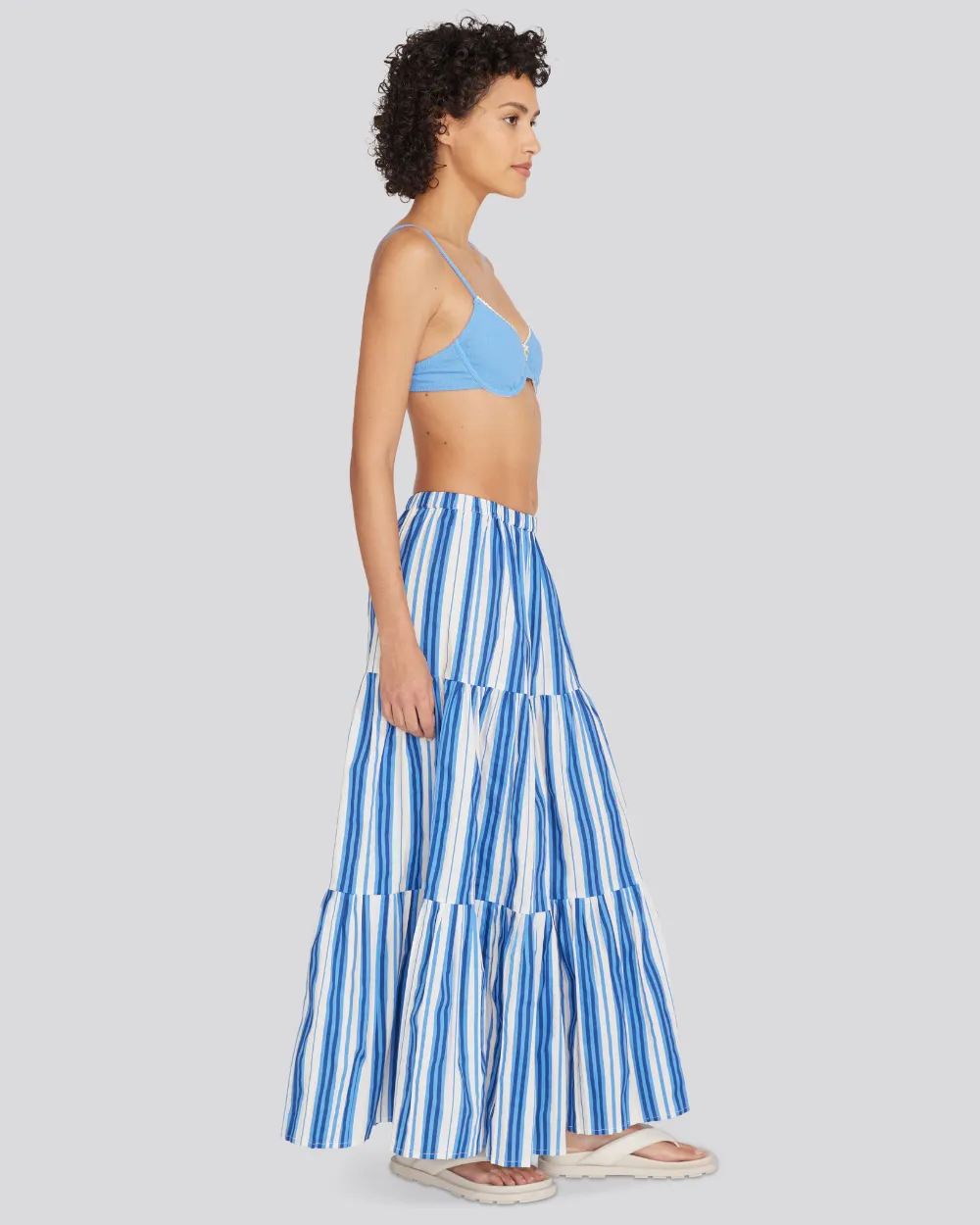Addison Skirt Marina Blue Stripe