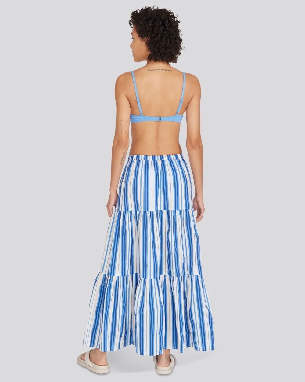 Addison Skirt Marina Blue Stripe
