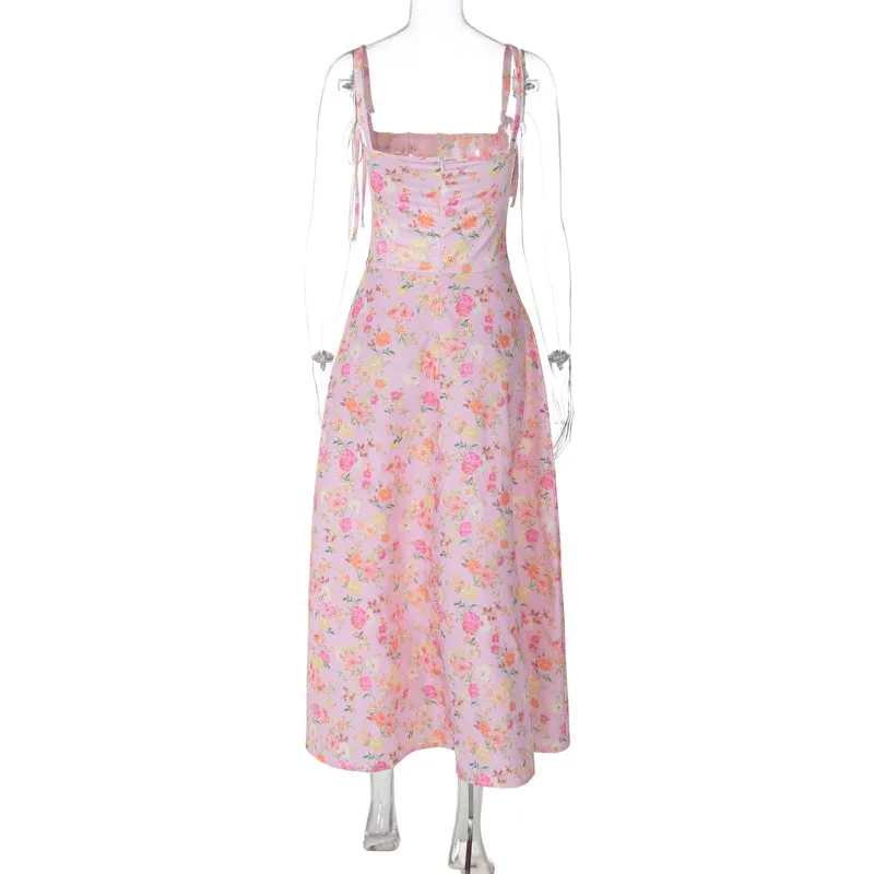 Amozae-Christmas Outfits New Year's Eve Dress Night Out Club Dresses cute winter outfits Zarya Floral Corset Midi Dress