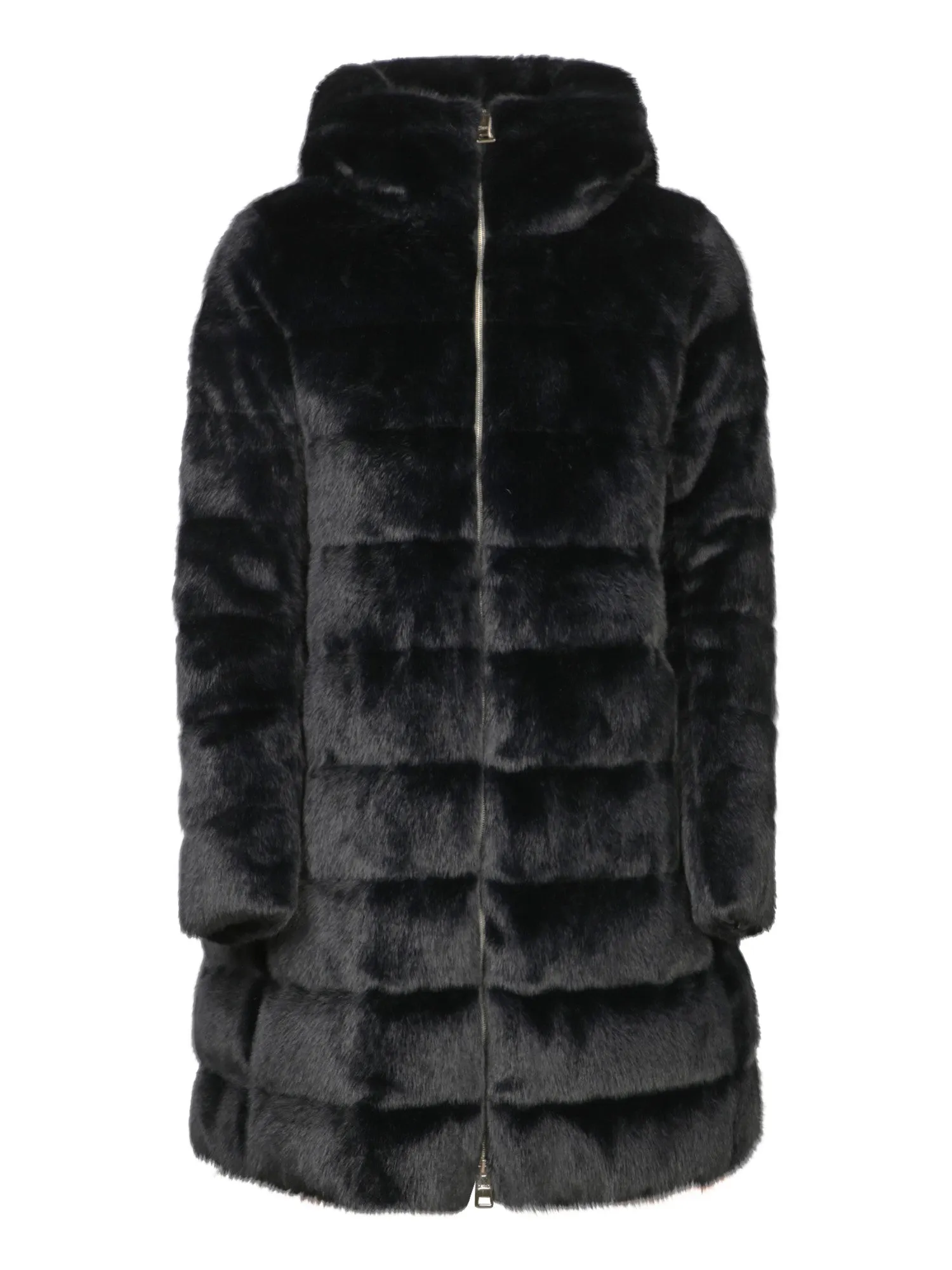 Ashape Fur Black Down Jacket