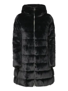 Ashape Fur Black Down Jacket