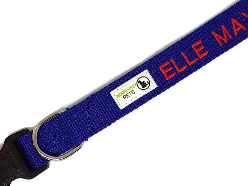 Bamboo Dog ID Collar Personalised Embroidery
