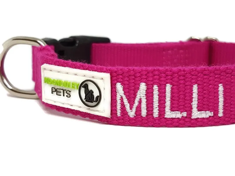 Bamboo Dog ID Collar Personalised Embroidery