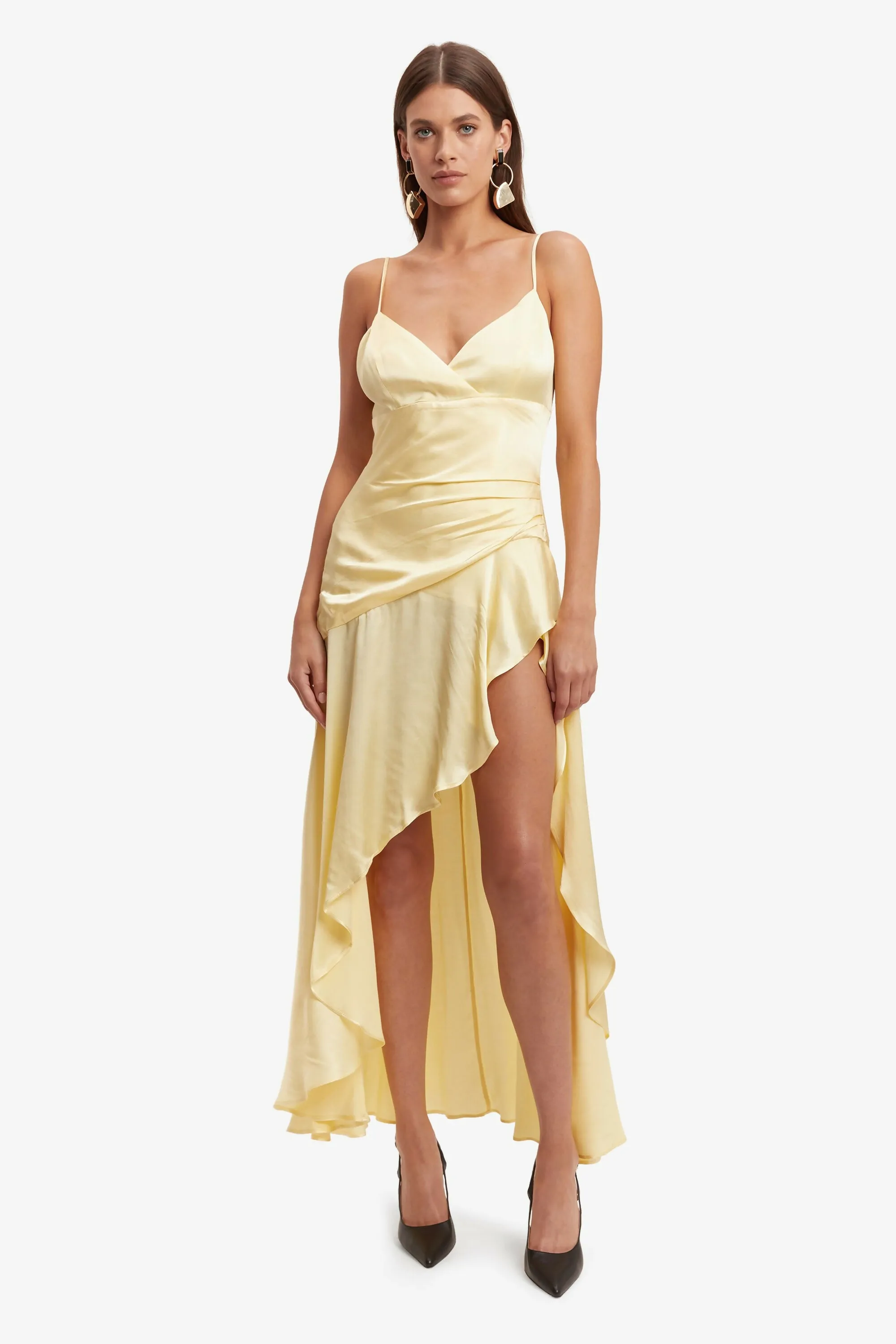 Bardot Sierra Midi Dress in Canary Yellow