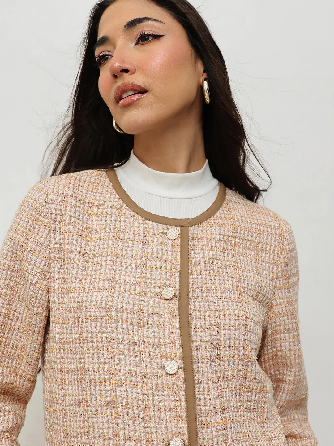 Beige Tweed Jacket
