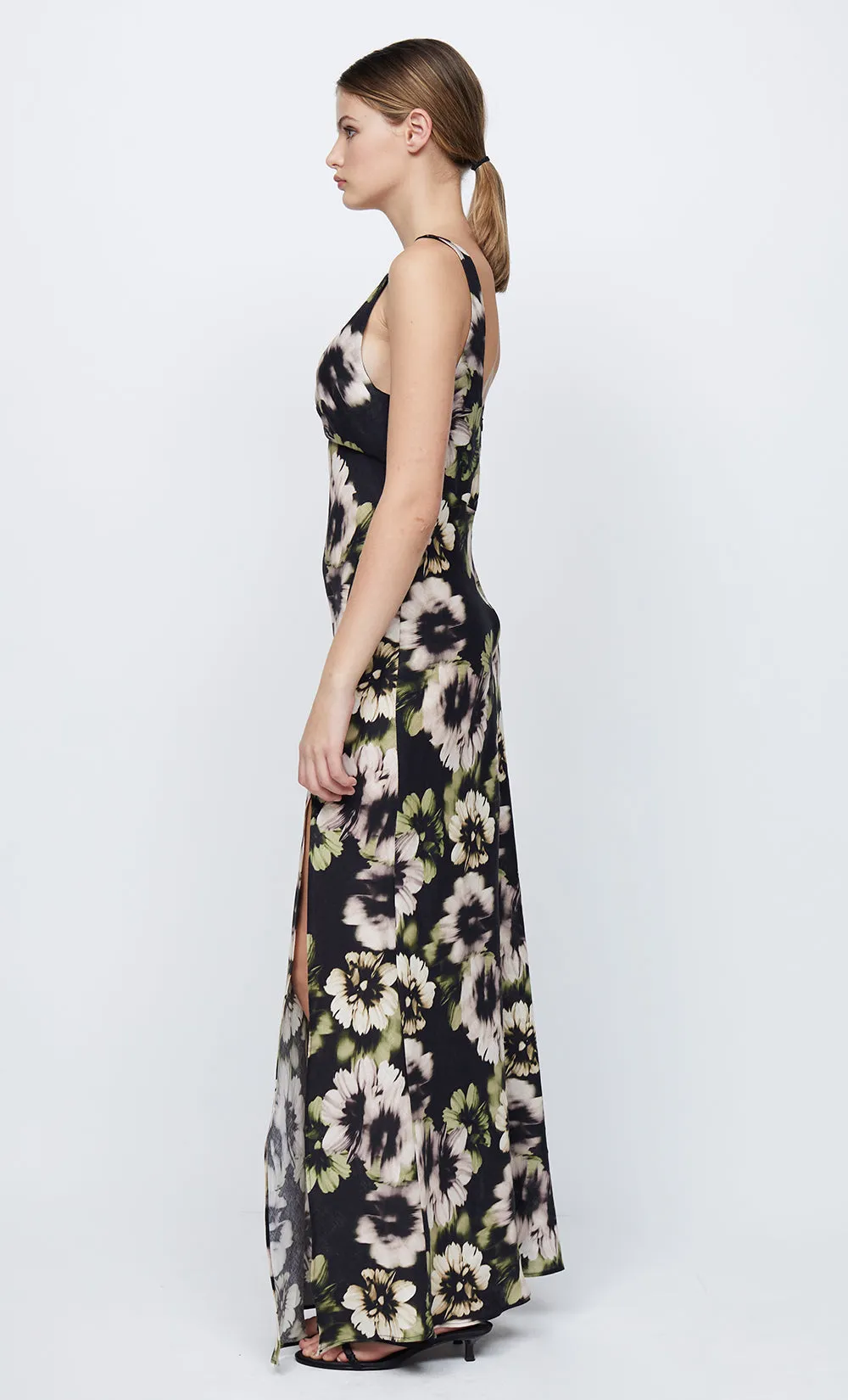 BLOOM LINEN MAXI - BLACK PRINT