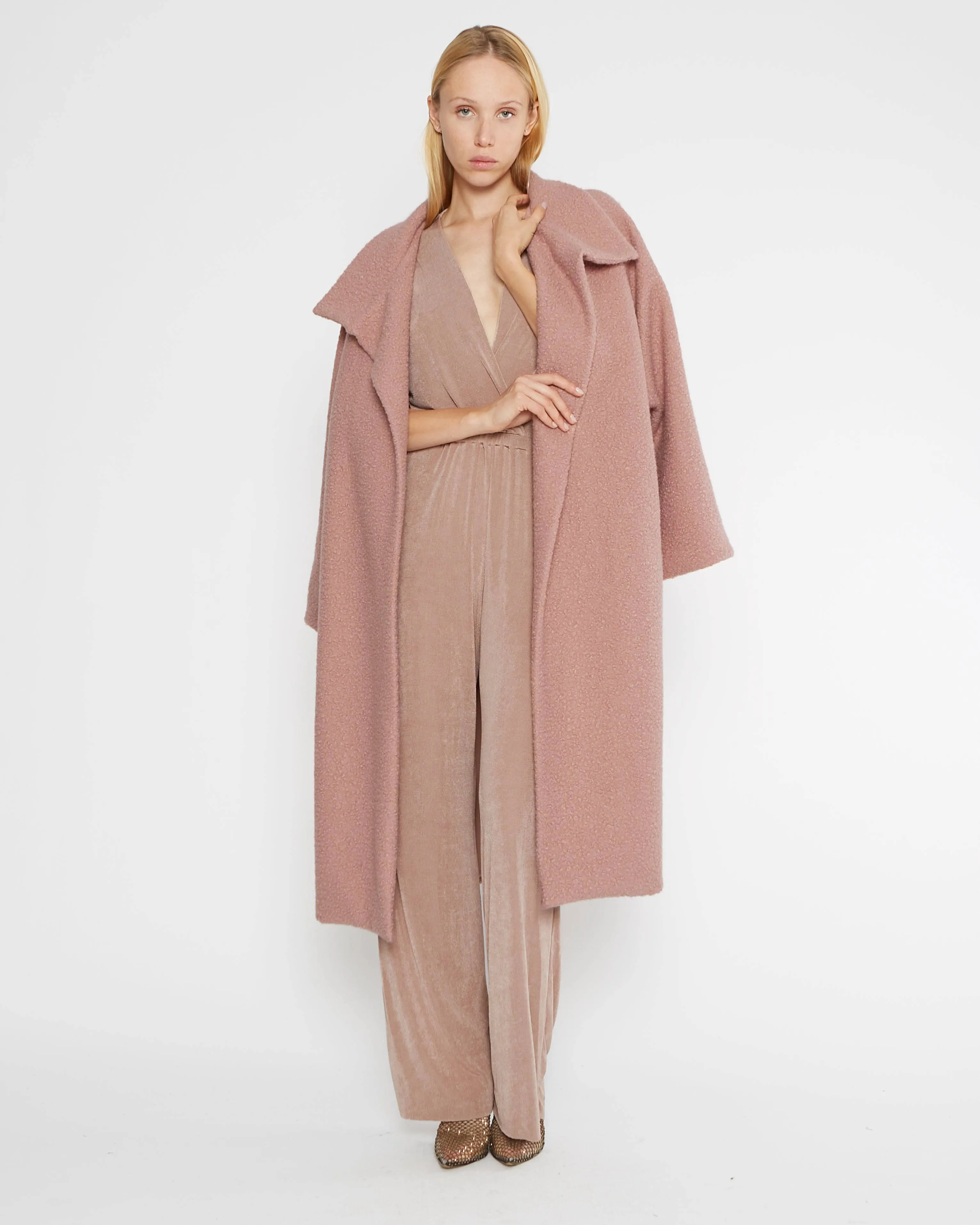 Blush Boucle Overcoat
