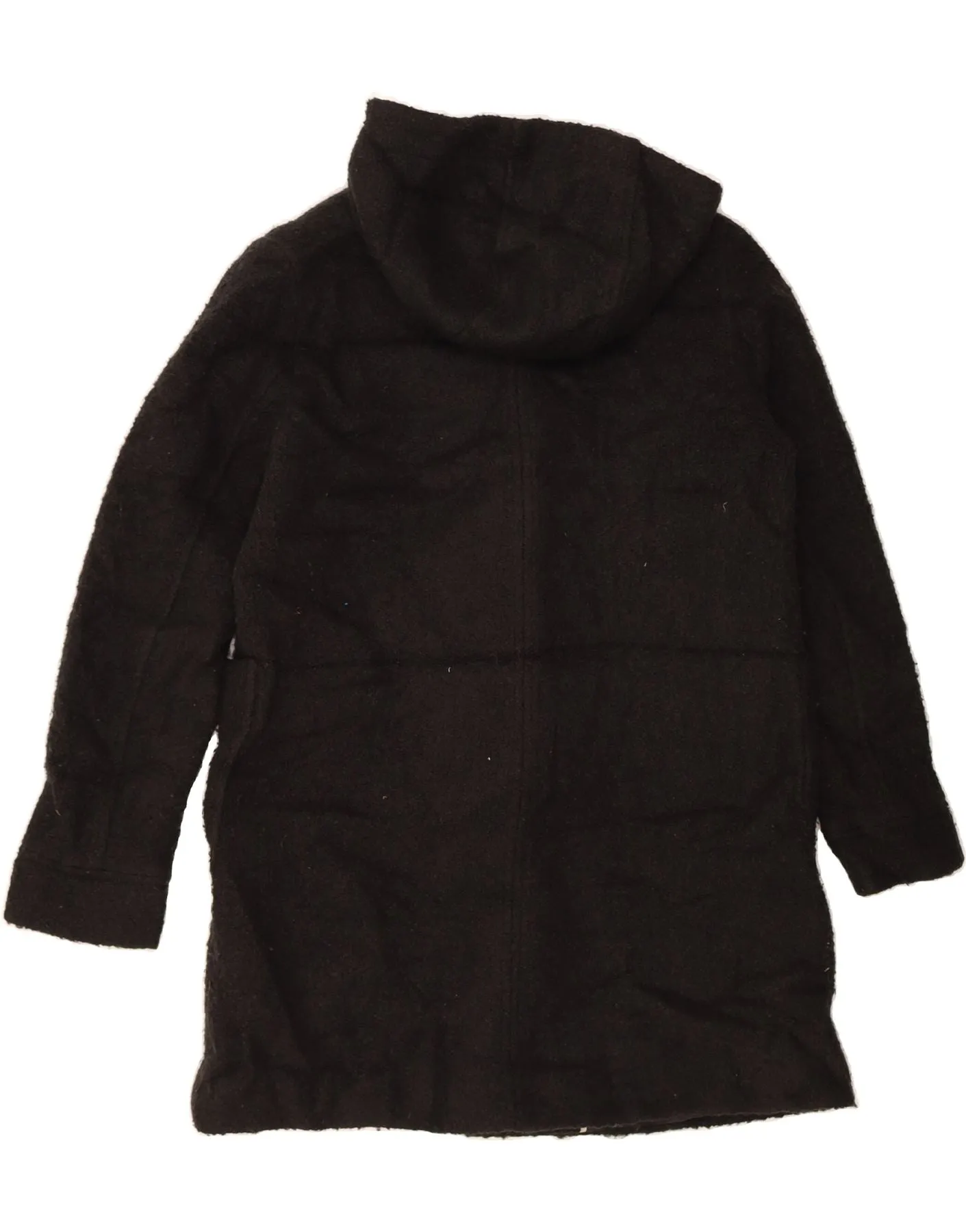 BODEN Womens Hooded Overcoat UK 10 Small  Black Acrylic