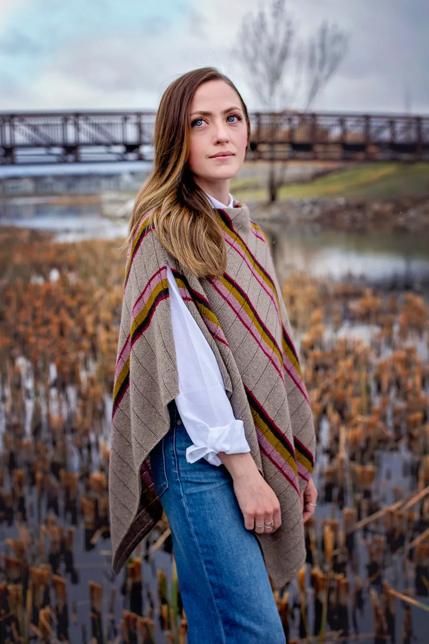 Brookside, a poncho designed by Tayler Harris -- kit