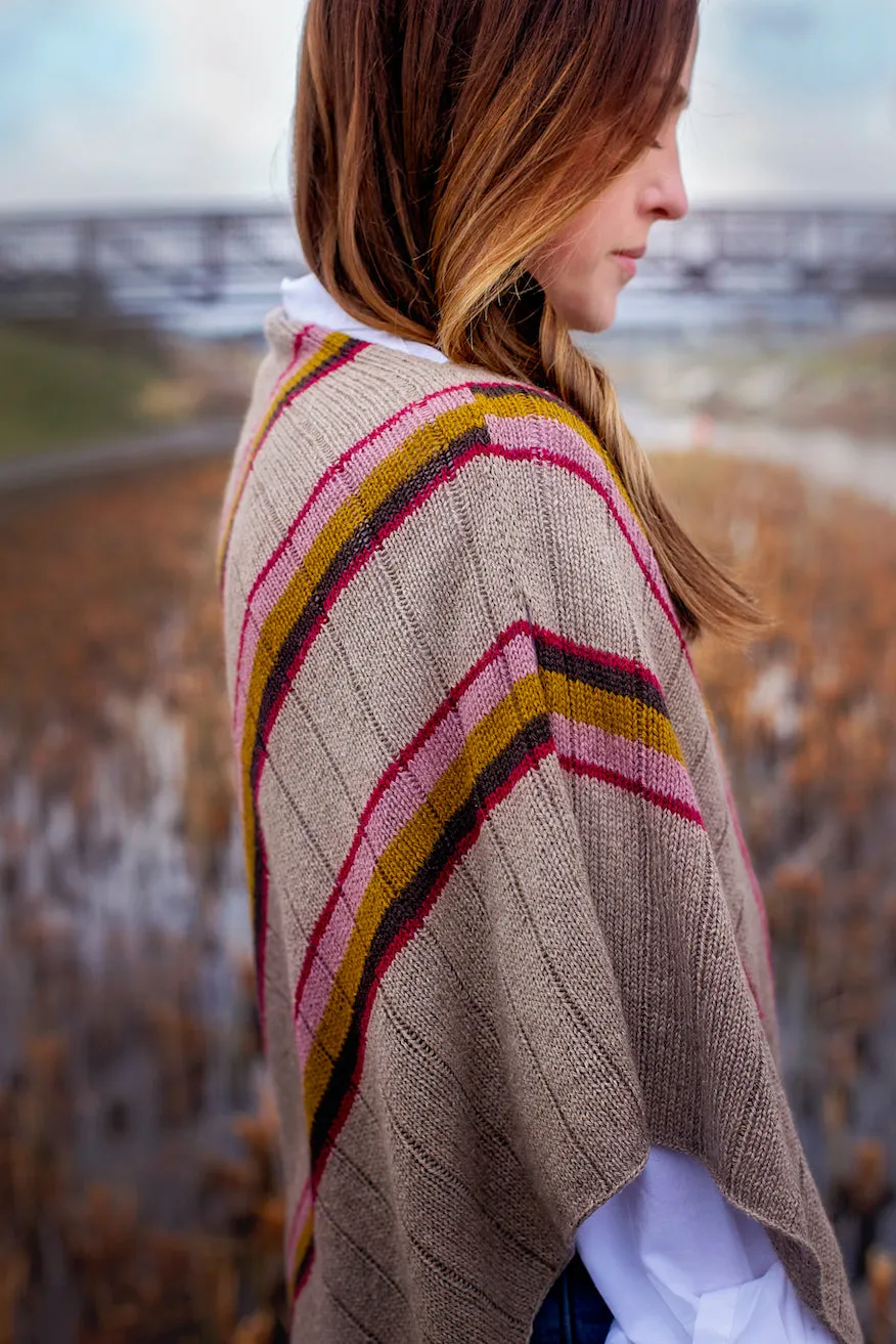 Brookside, a poncho designed by Tayler Harris -- kit
