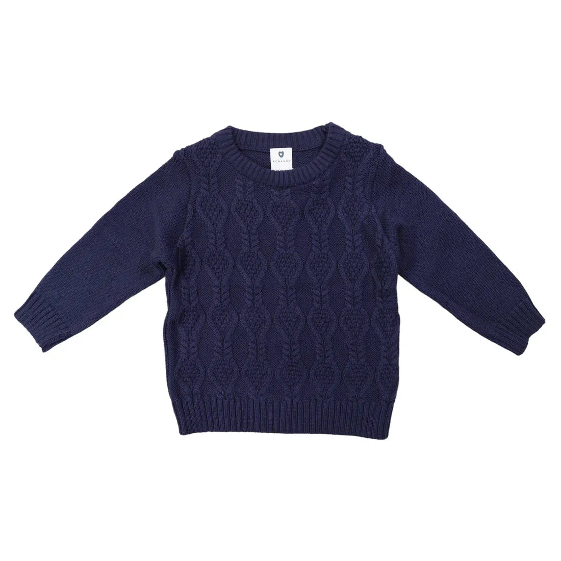Cable Knit Sweater -Peacoat