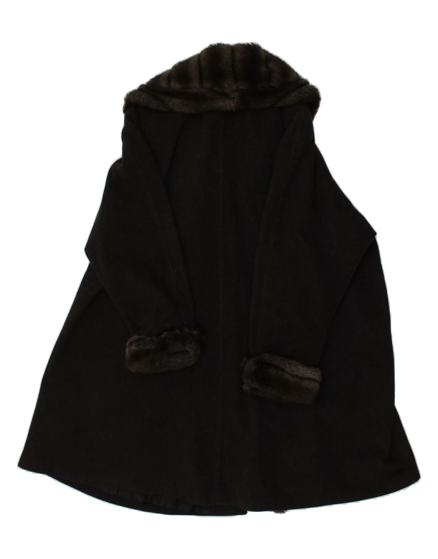 CANDA Womens Oversized Overcoat EU 46 XL Black Acrylic