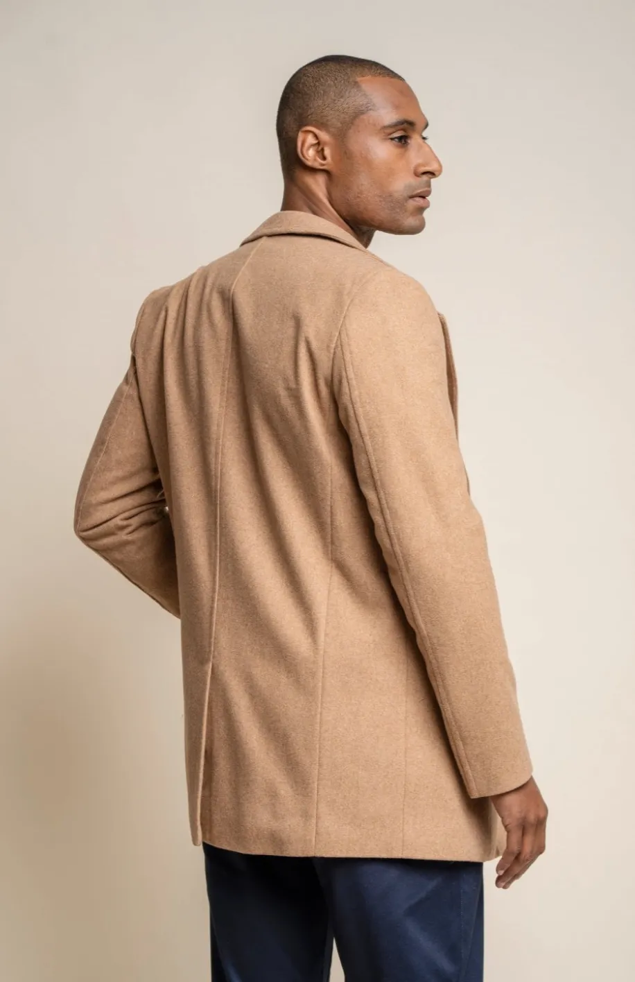 Cavani Nelson Wool Overcoat - Camel