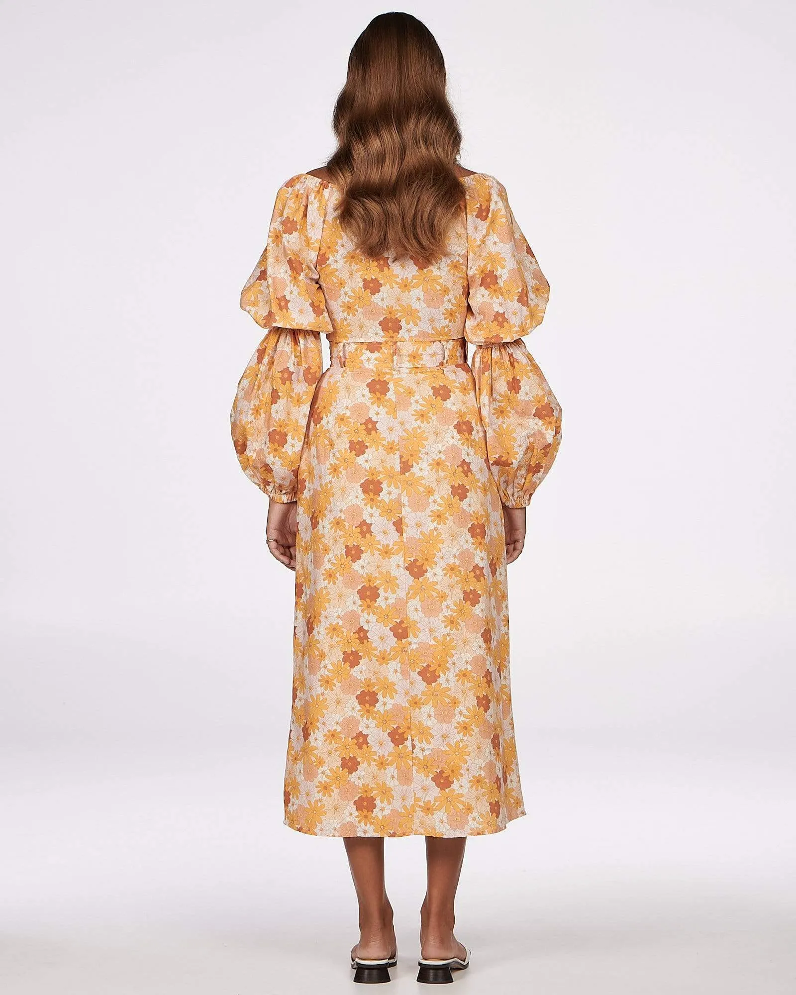 CHARLIE HOLIDAY CINDY SKIRT WITH BELT, SEVENTIES VINTAGE FLORAL
