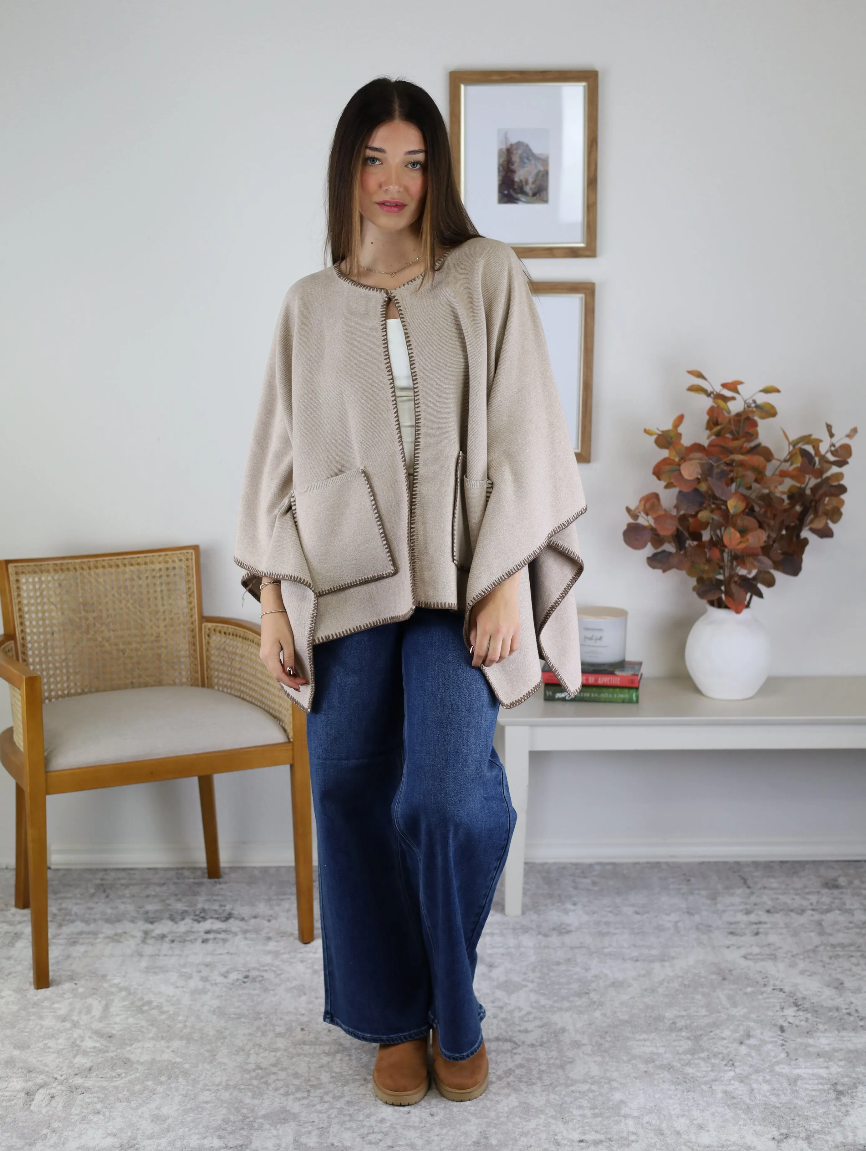 Clarisse Knit Poncho - Sale