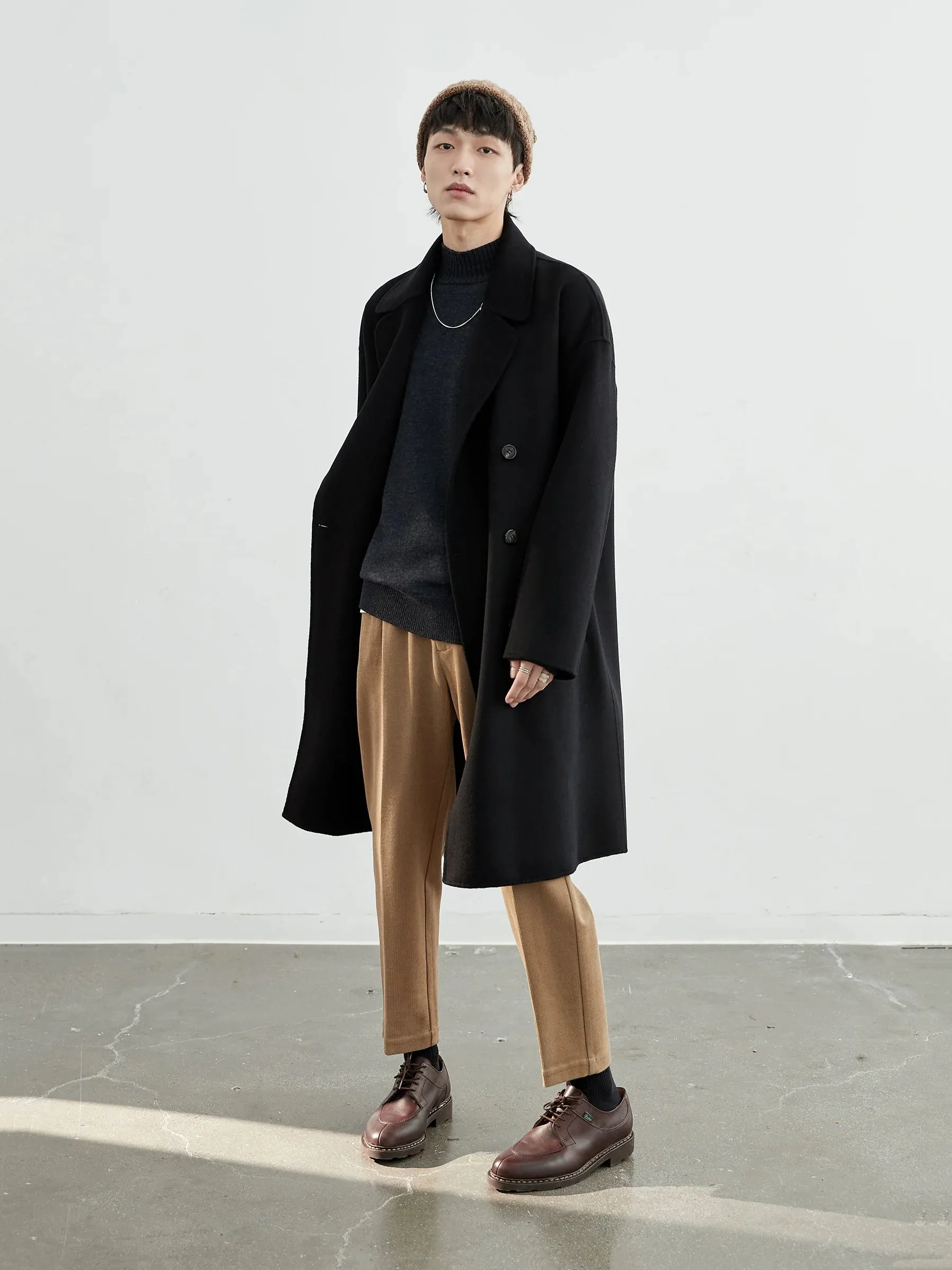 Classic Double-Breasted Overcoat