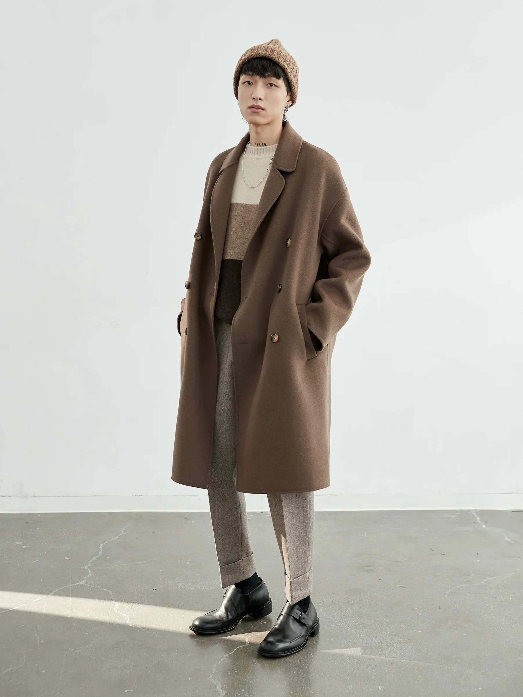 Classic Double-Breasted Overcoat