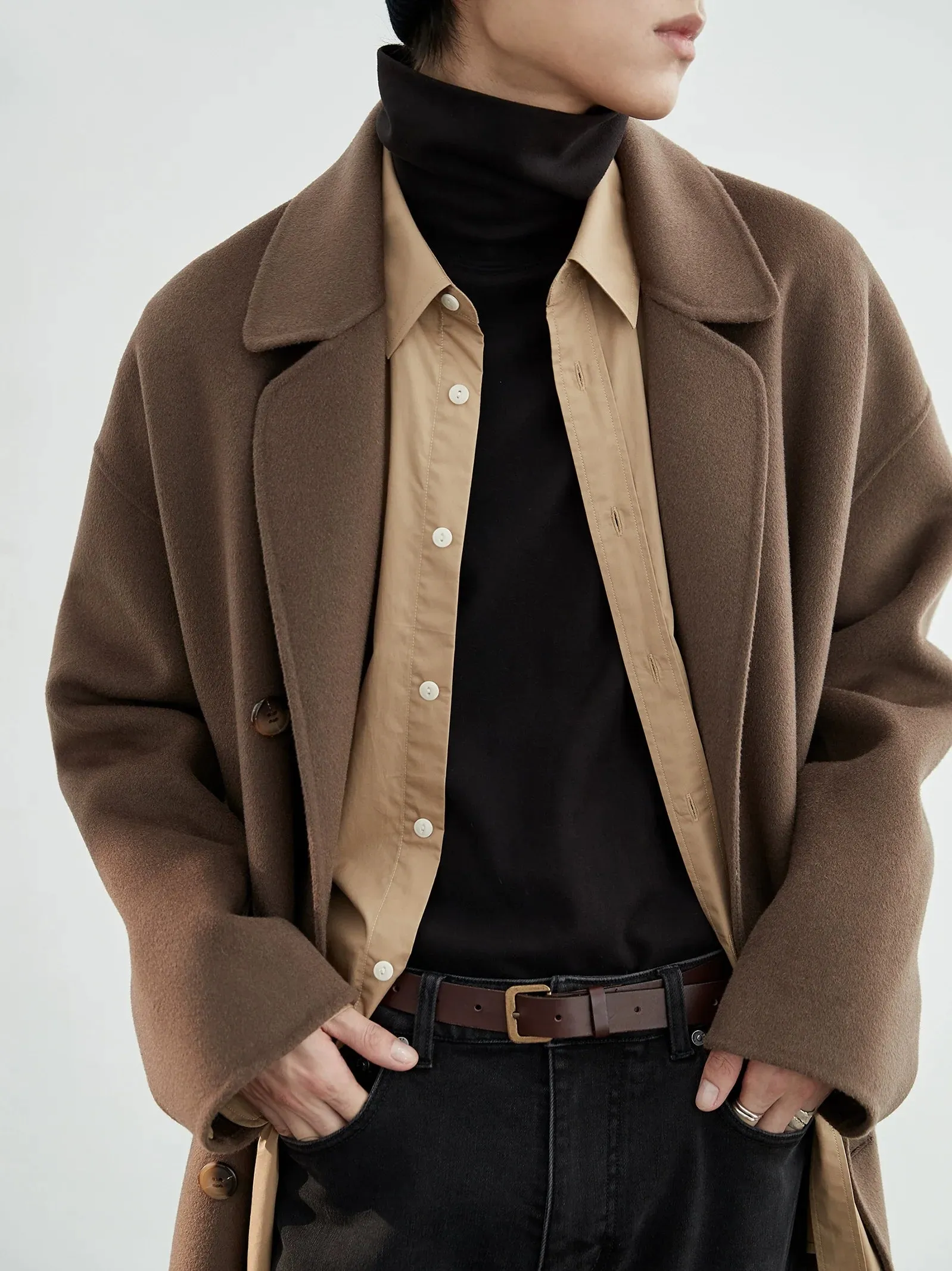 Classic Double-Breasted Overcoat