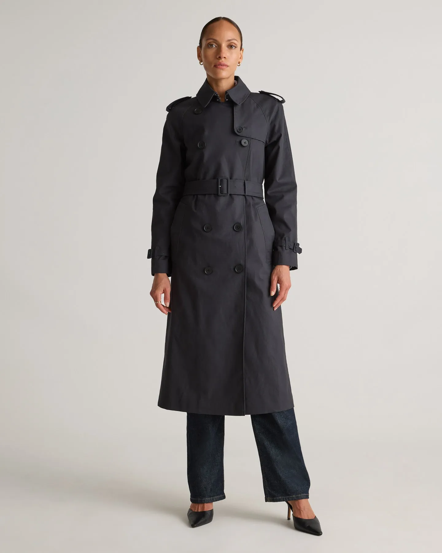 Comfort Stretch Long Trench Coat