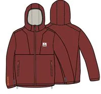 Crest Recycled Polartec® Fleece Hoodie - Red Ochre
