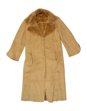 CRISTINA GAVIOLI Womens Sherpa Overcoat IT 46 Large Beige Acrylic