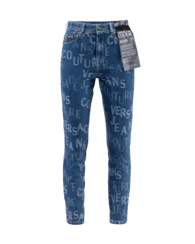 Cropped Logo Skinny Jeans