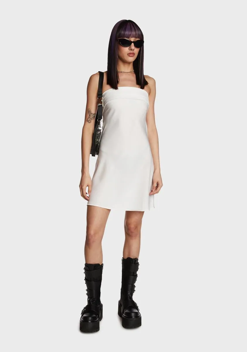 Crystal Clear Slip Dress - White