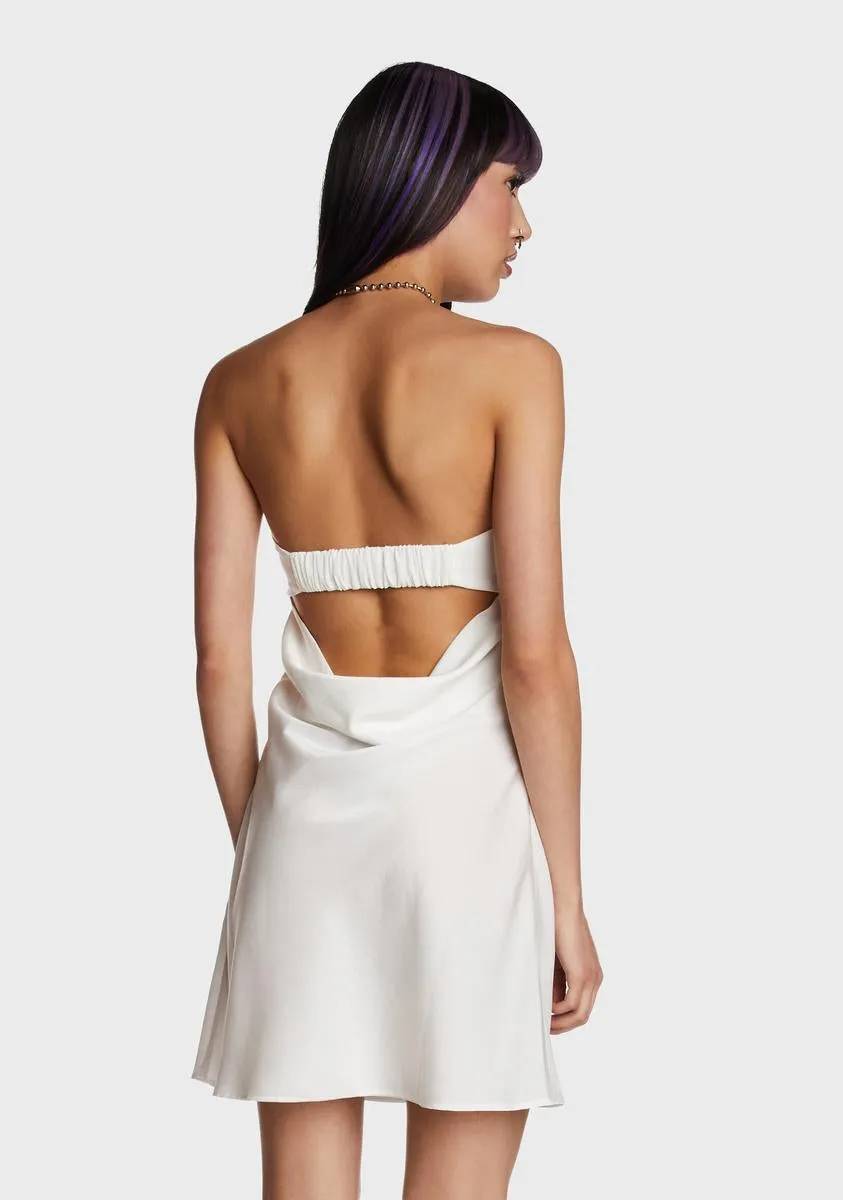 Crystal Clear Slip Dress - White