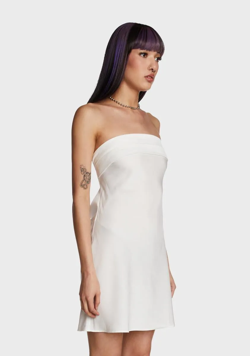 Crystal Clear Slip Dress - White