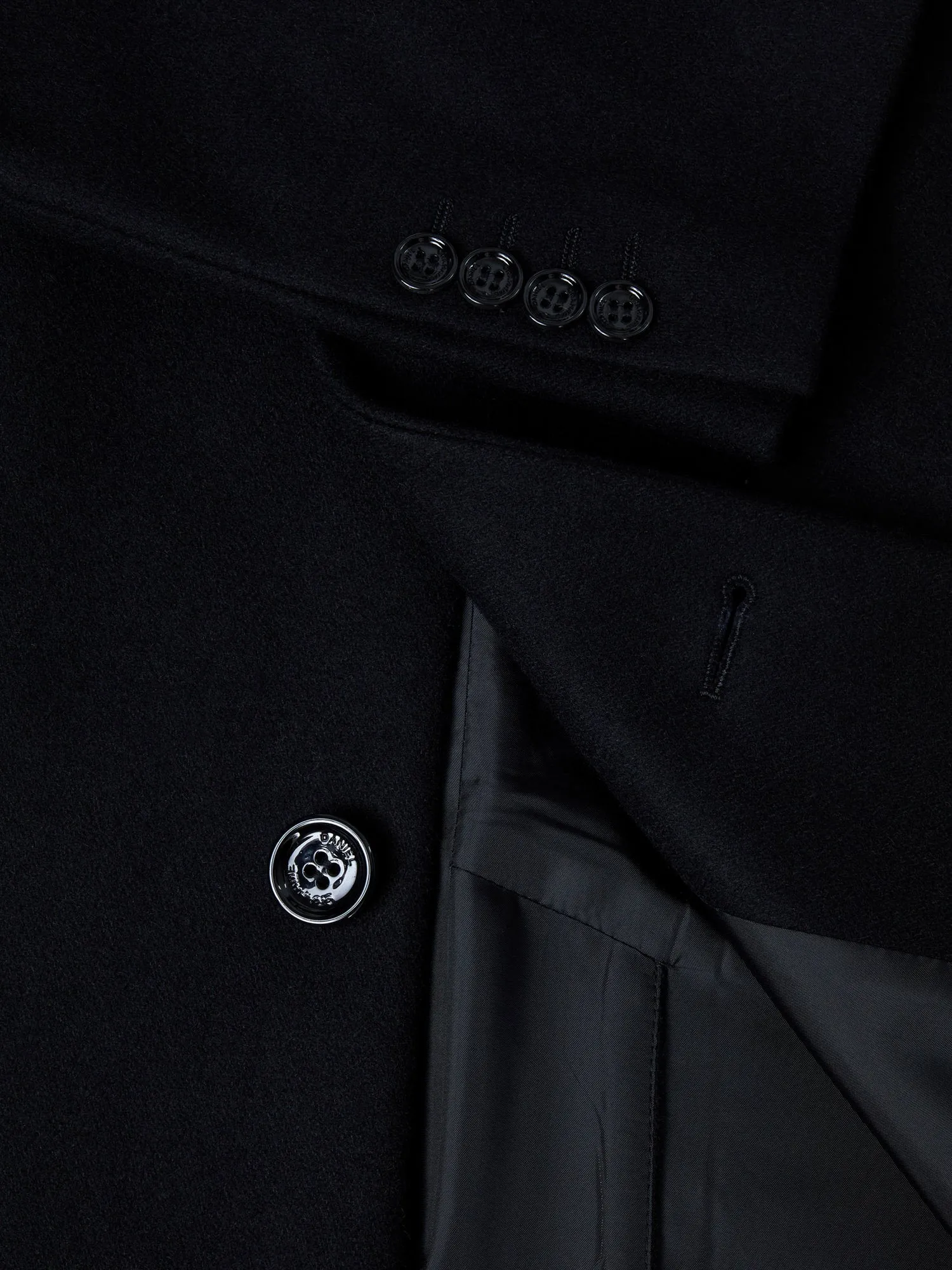 Daniel Grahame 90337 00 Black Osbourne Overcoat