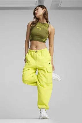 DARE TO Relaxed Sweatpants-Lime Sheen