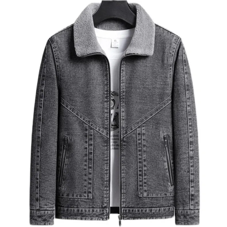 Denim Jacket with Cozy Fleece Lining