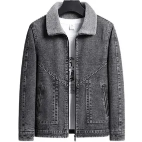 Denim Jacket with Cozy Fleece Lining