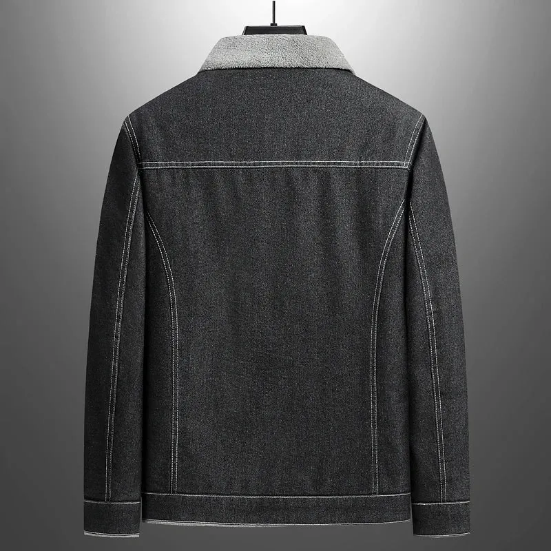 Denim Jacket with Cozy Fleece Lining
