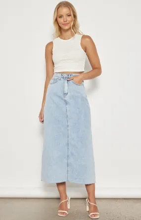 DENIM MAXI SKIRT