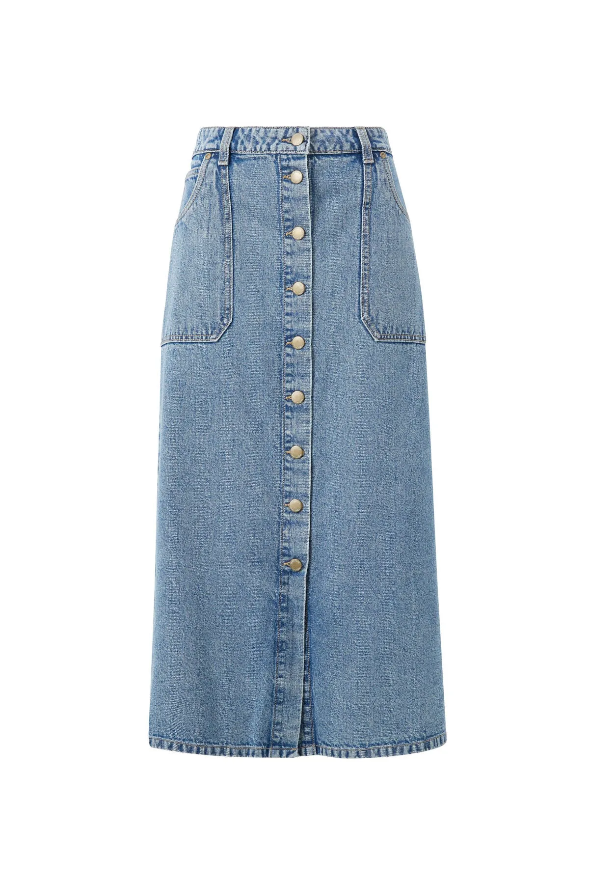 Denim Midi Skirt
