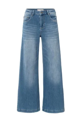 Denim trousers with extra wide legs and high waist - L30