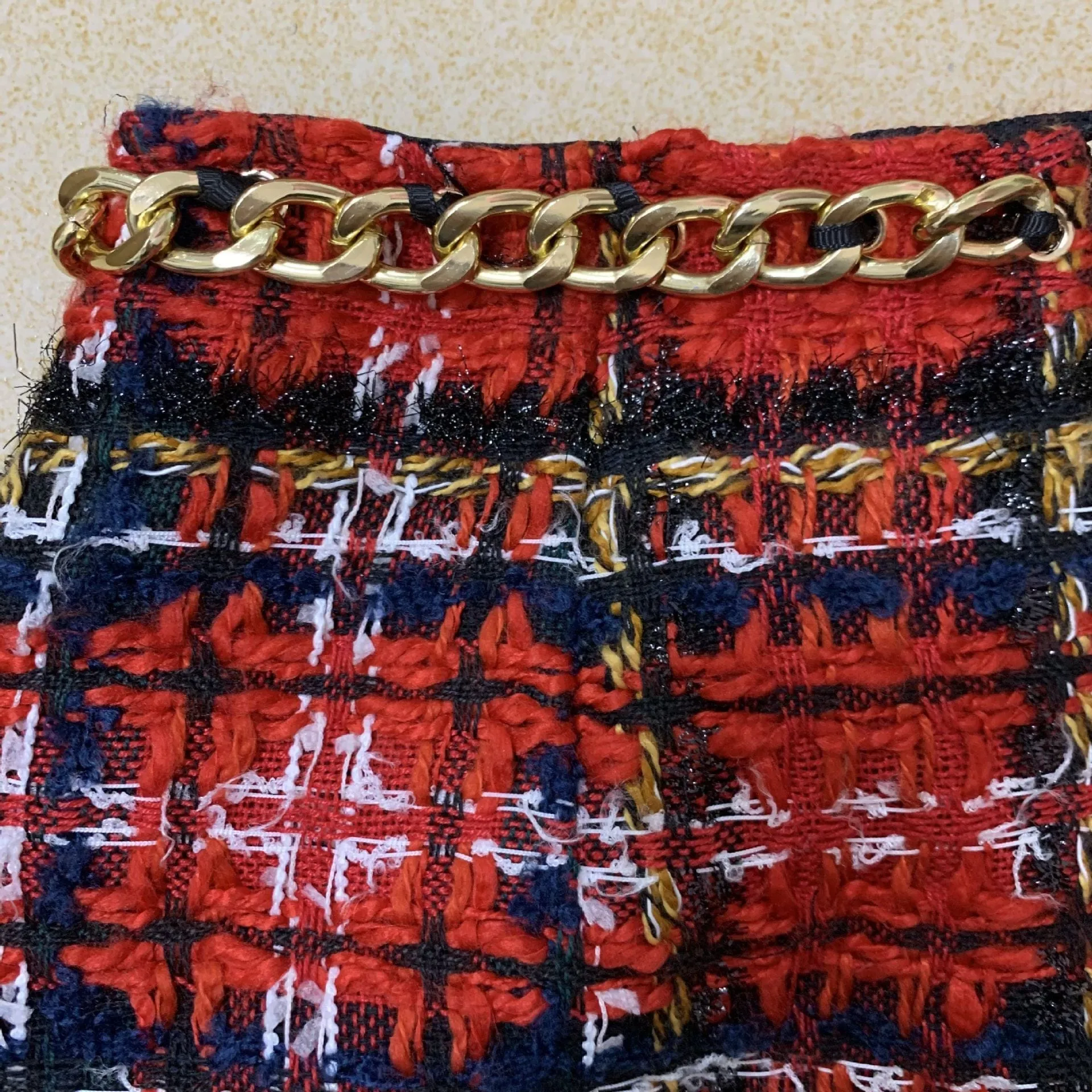Designer Plaid Tweed Set